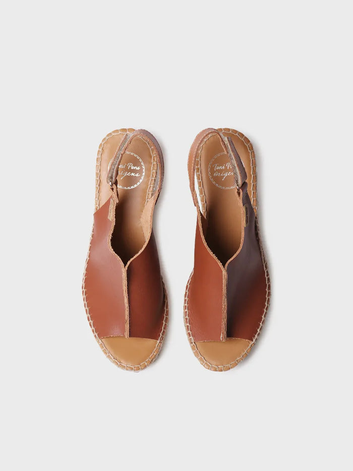 Toni Pons LUGANO-P - Alpargata De Mujer En Piel Con Cuña Y Cierre De Velcro | LUGANO-P