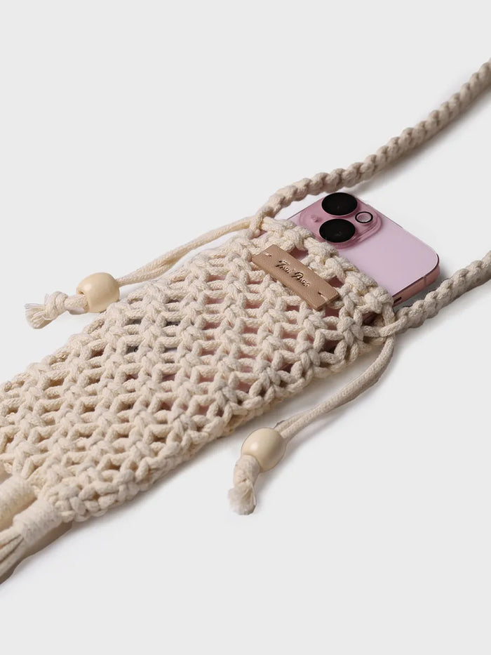 Toni Pons MAGALI - Bolso Para Móvil En Crochet Con Flecos Y Cierres Laterales | MAGALI