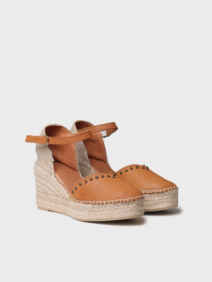 Toni Pons MANILA - Alpargata De Mujer En Piel Con Cuña Y Tachuelas | MANILA