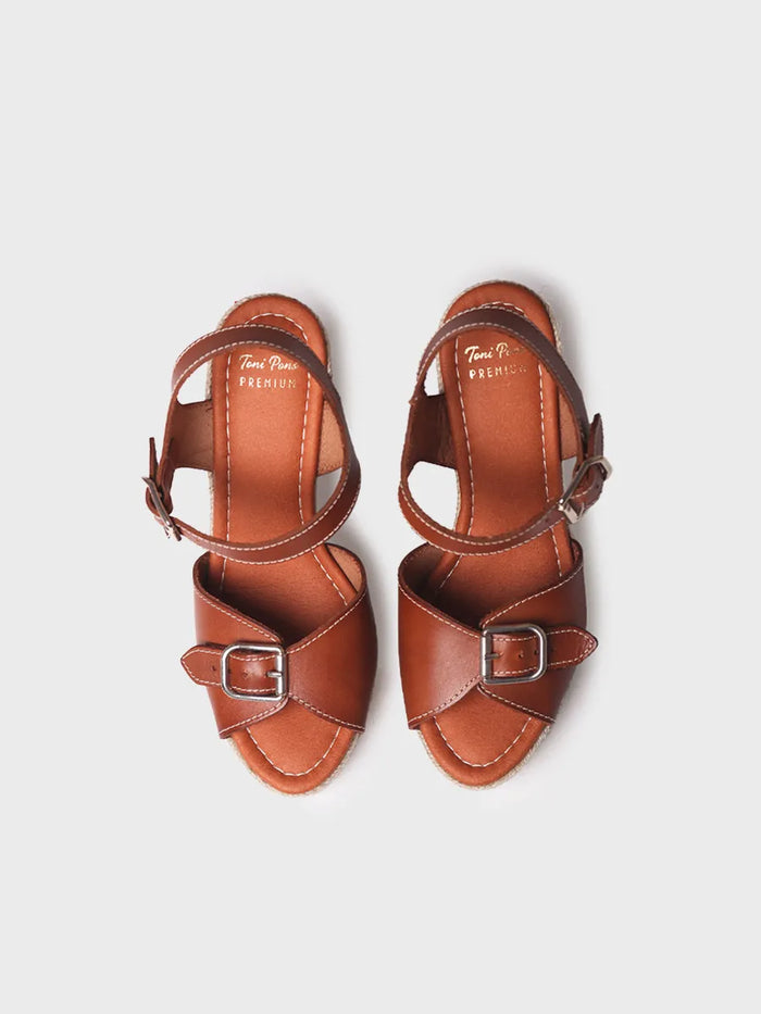 Toni Pons OLGA - Alpargata De Mujer En Piel Con Cuña Alta | OLGA