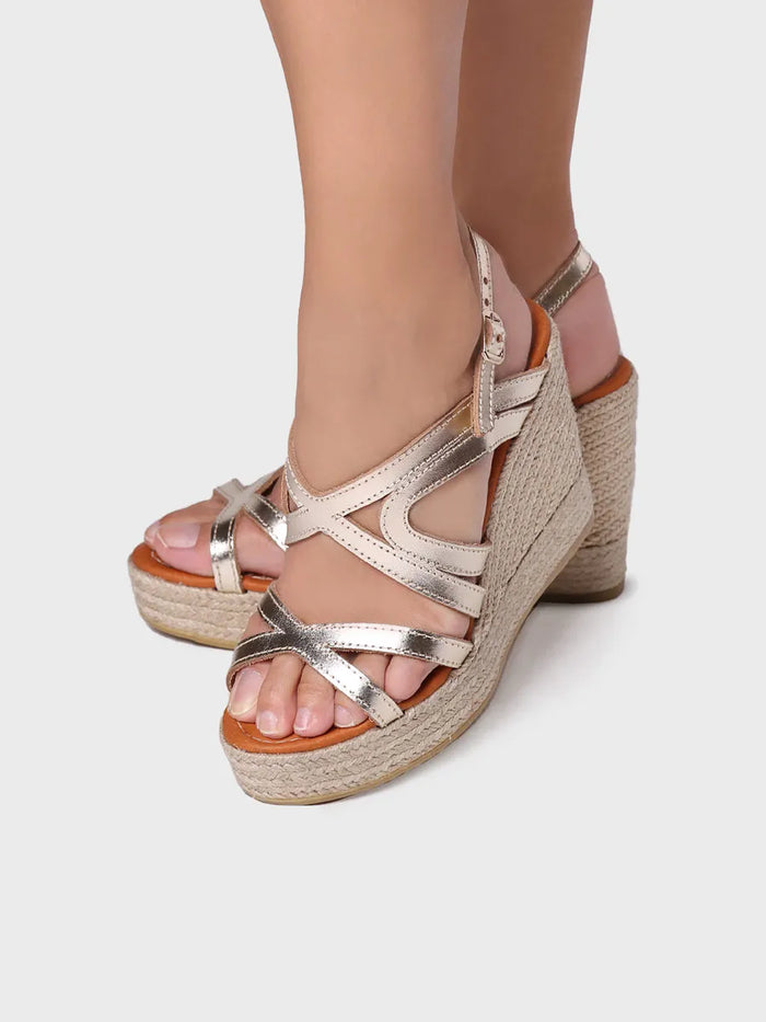 Toni Pons OLIMPIA - Sandalia De Piel Con Cuña Alta | OLIMPIA