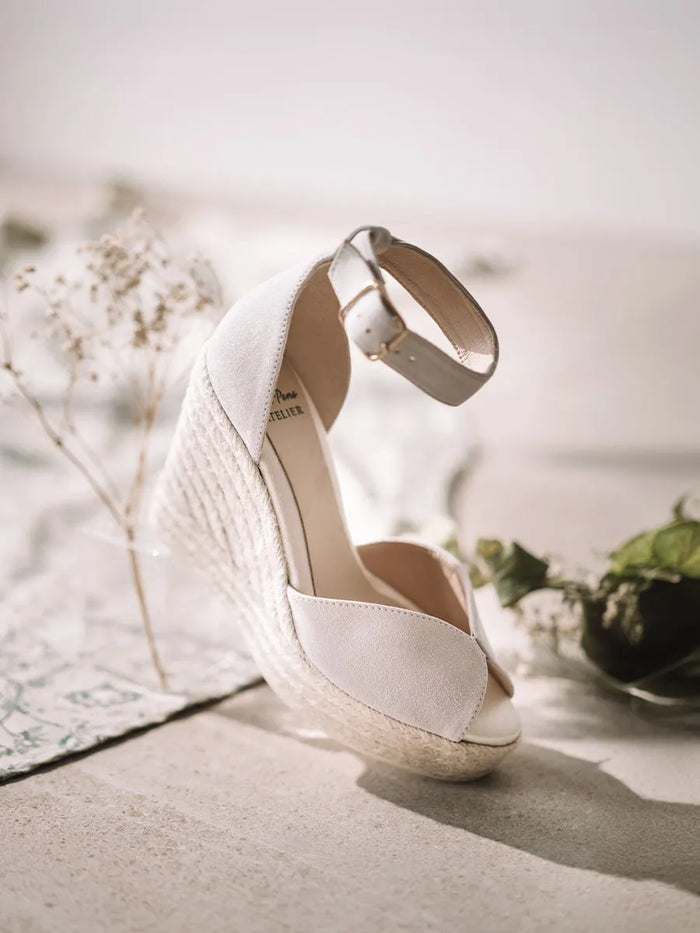 Toni Pons PATRICIA - Alpargata Blanca De Novia Con Cuña | PATRICIA