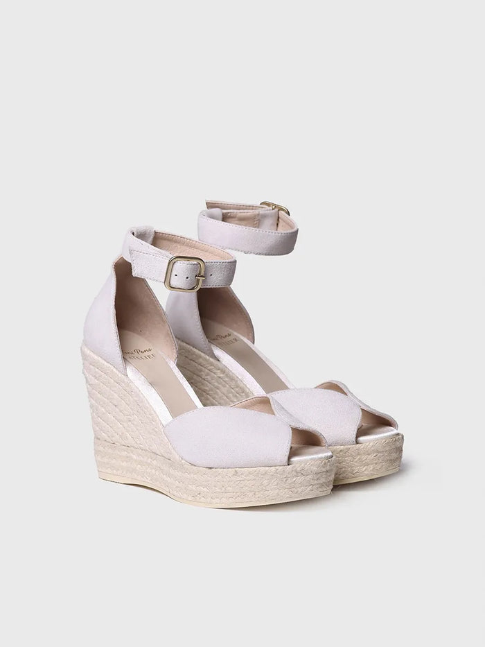 Toni Pons PATRICIA - Alpargata Blanca De Novia Con Cuña | PATRICIA