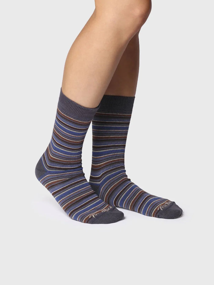 Toni Pons QUEL-BR - Calcetines Unisex En Algodón A Rayas | QUEL-BR