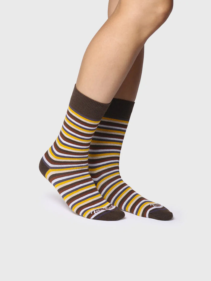 Toni Pons QUEL-BR - Calcetines Unisex En Algodón A Rayas | QUEL-BR