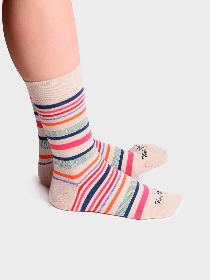 Toni Pons QUEL-BR - Calcetines Unisex En Algodón A Rayas | QUEL-BR