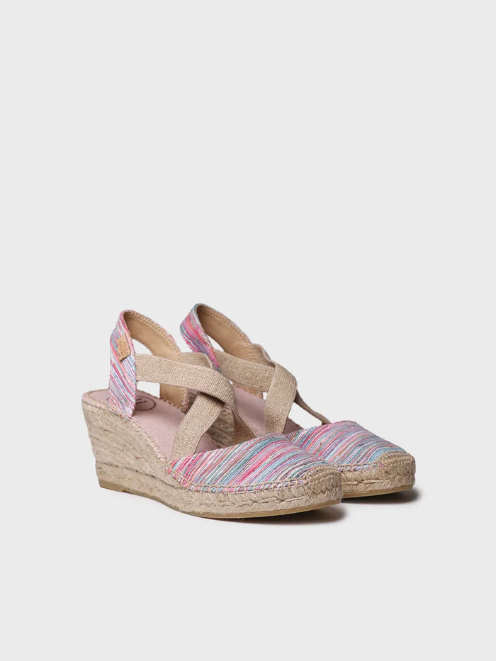 Toni Pons SABA-RG - Alpargata De Mujer Con Cuña Y Tiras Elásticas Cruzadas | SABA-RG