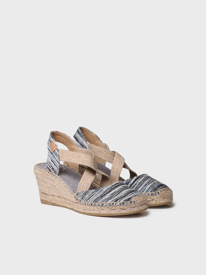 Toni Pons SABA-RG - Alpargata De Mujer Con Cuña Y Tiras Elásticas Cruzadas | SABA-RG
