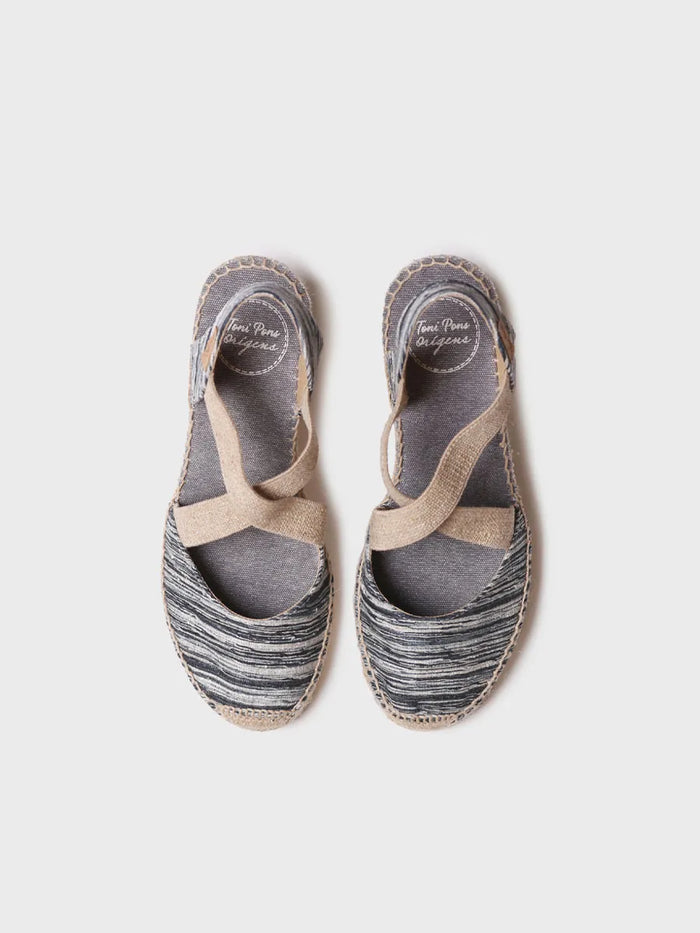 Toni Pons SABA-RG - Alpargata De Mujer Con Cuña Y Tiras Elásticas Cruzadas | SABA-RG