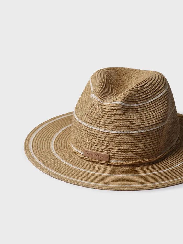 Toni Pons SABRINA - Sombrero De Paja Tipo Panamá Con Rayas | SABRINA