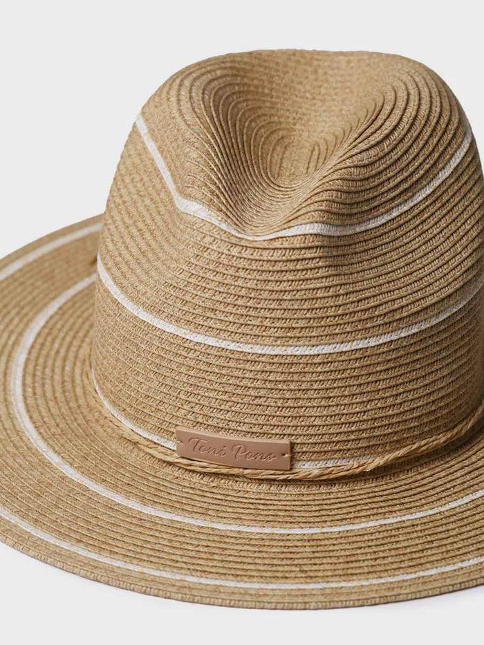 Toni Pons SABRINA - Sombrero De Paja Tipo Panamá Con Rayas | SABRINA