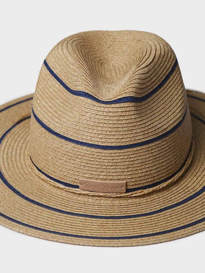 Toni Pons SABRINA - Sombrero De Paja Tipo Panamá Con Rayas | SABRINA