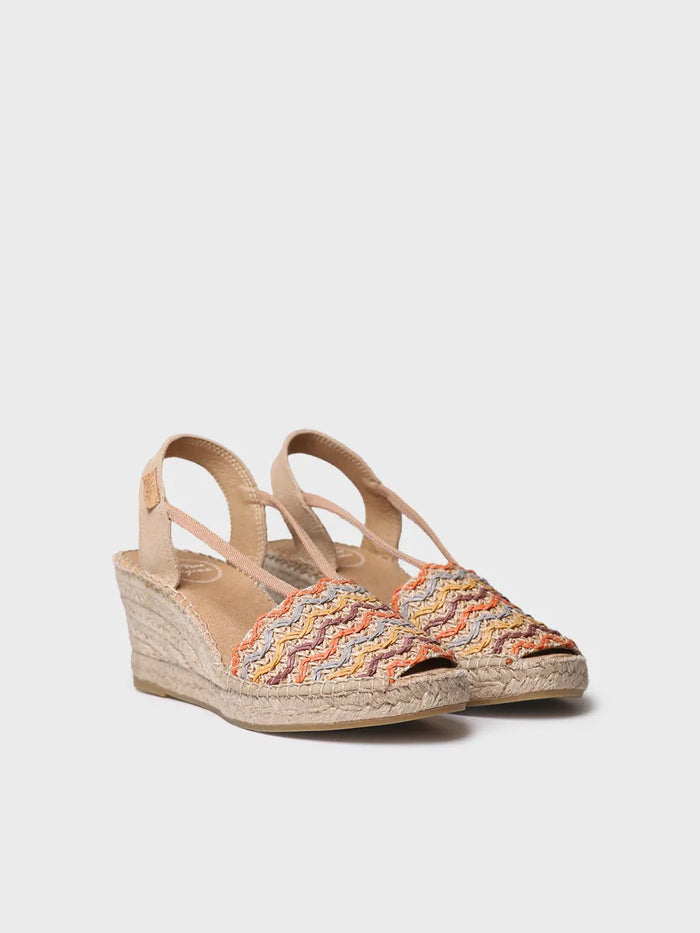 Toni Pons SARA-RS - Alpargata De Mujer En Algodón Multicolor Con Cuña | SARA-RS
