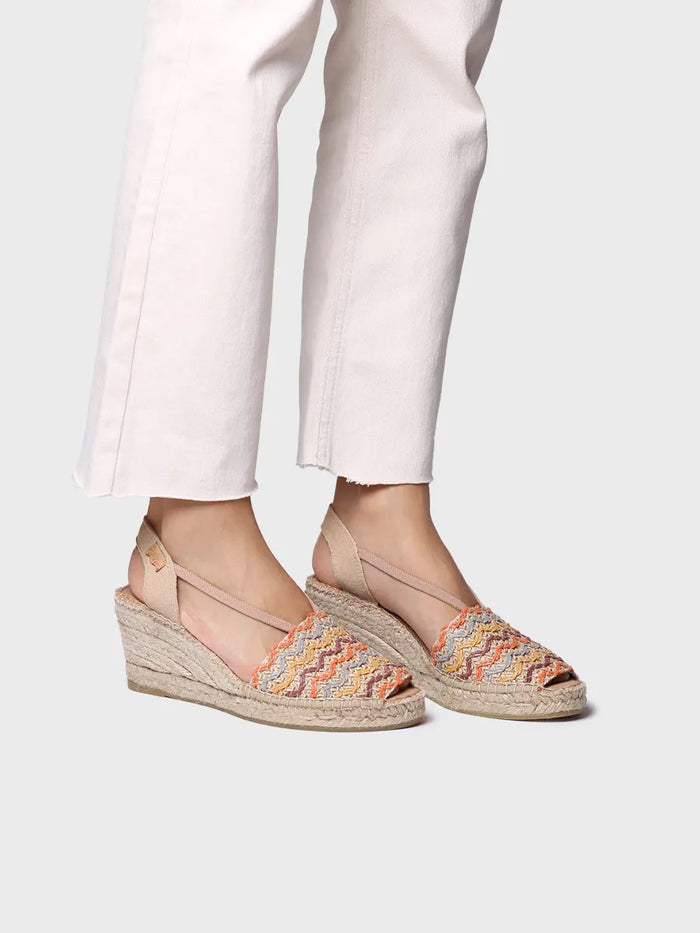 Toni Pons SARA-RS - Alpargata De Mujer En Algodón Multicolor Con Cuña | SARA-RS