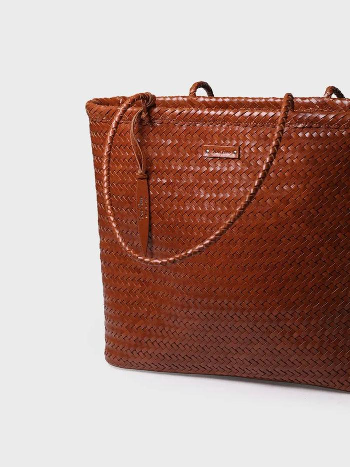 Toni Pons SIMONA - Bolso Shopper En Cuero Trenzado Con Bolsillo Interior | SIMONA