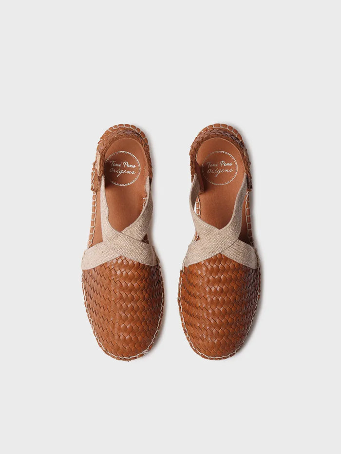 Toni Pons SIRACUSA - Alpargata Cerrada De Mujer En Piel Trenzada Con Cuña | SIRACUSA