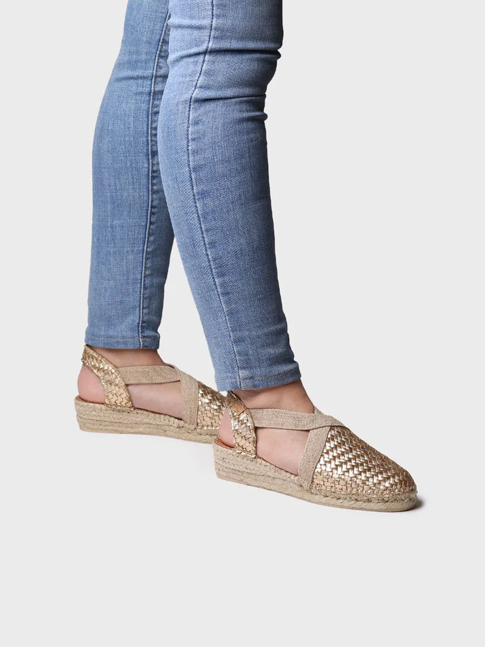 Toni Pons SIRACUSA - Alpargata Cerrada De Mujer En Piel Trenzada Con Cuña | SIRACUSA