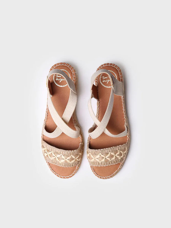 Toni Pons SUSA-BN - Sandalia De Cuña De Yute Para Mujer | SUSA-BN