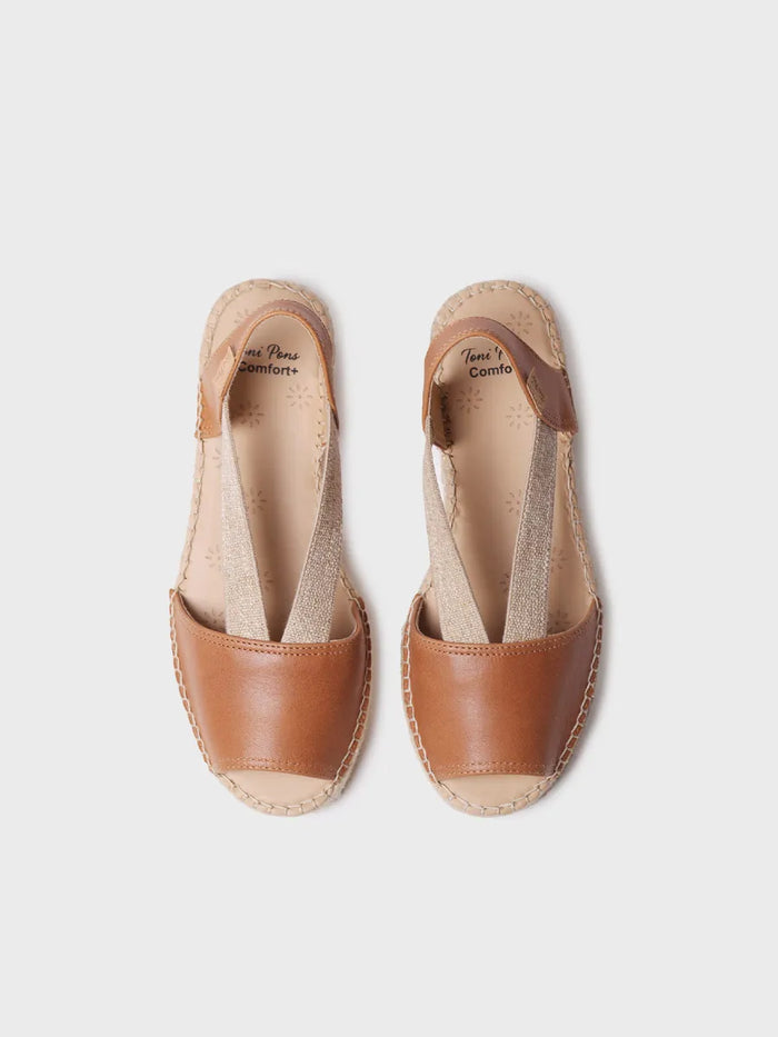 Toni Pons TALA - Alpargata De Mujer En Piel Con Cuña Y Elásticos Para Un Calce Más Ancho | TALA