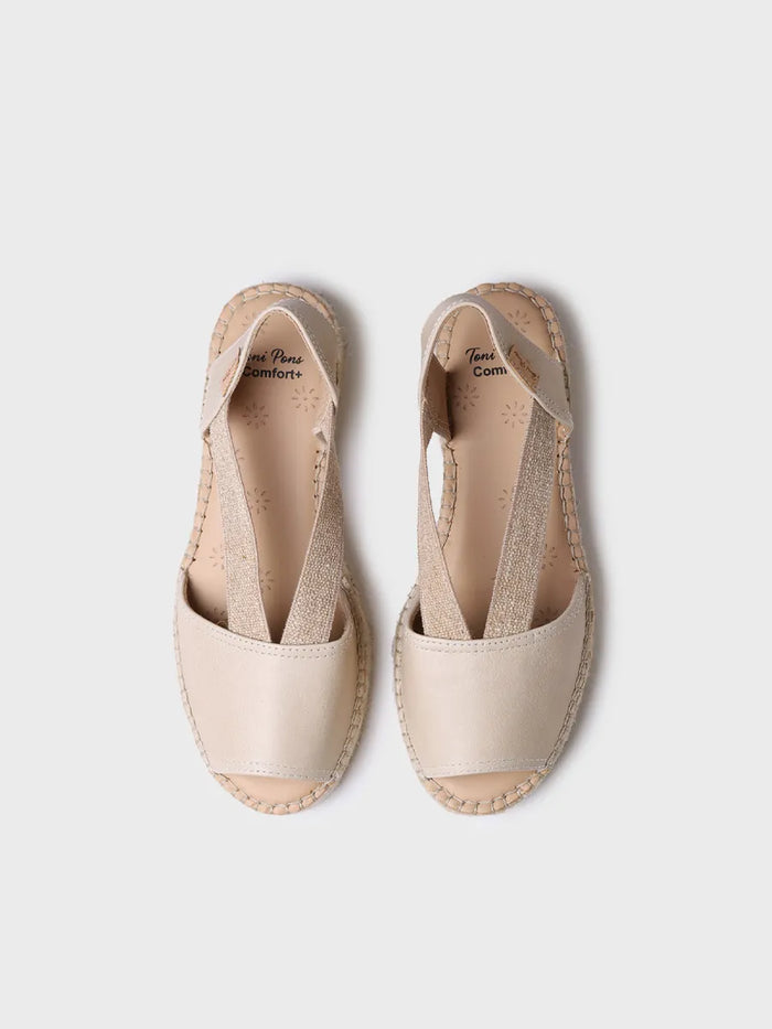 Toni Pons TALA - Alpargata De Mujer En Piel Con Cuña Y Elásticos Para Un Calce Más Ancho | TALA