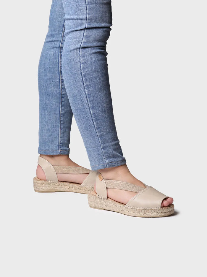 Toni Pons TALA - Alpargata De Mujer En Piel Con Cuña Y Elásticos Para Un Calce Más Ancho | TALA