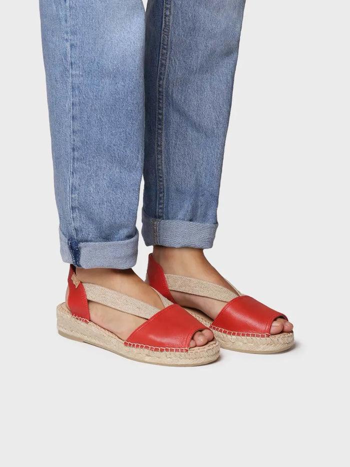 Toni Pons TALA - Alpargata De Mujer En Piel Con Cuña Y Elásticos Para Un Calce Más Ancho | TALA