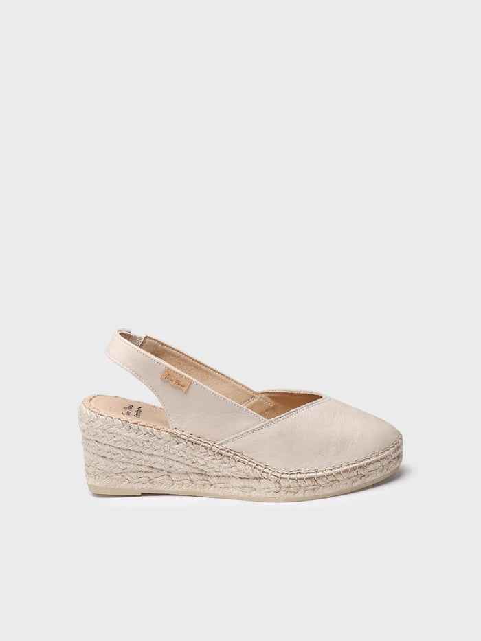 toni pons TERMAL - Alpargata de mujer en piel con cuña para un calce más ancho | TERMAL