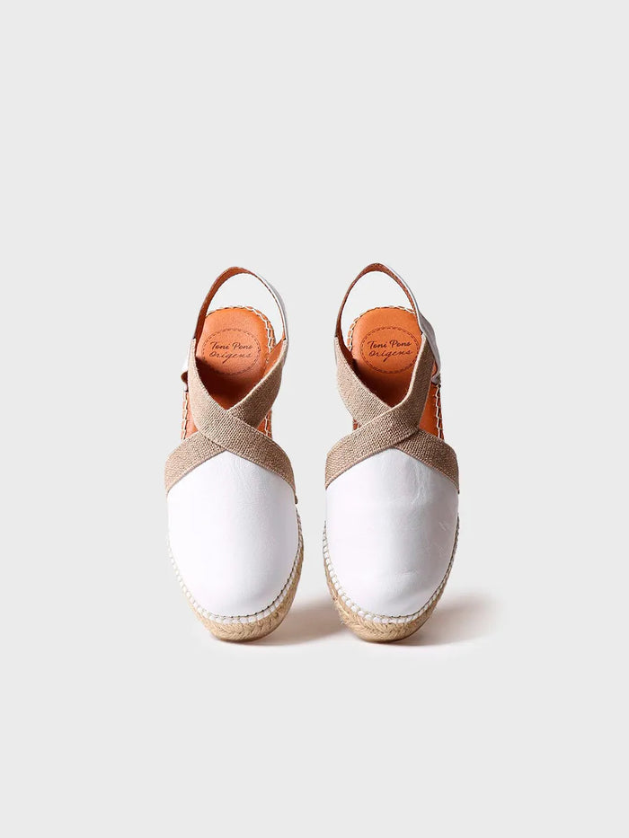 Toni Pons TOSSA - Alpargata De Piel Con Cuña Media Para Mujer | TOSSA