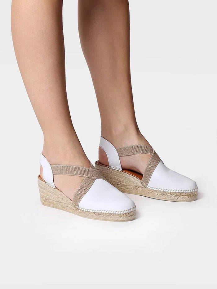 Toni Pons TOSSA - Alpargata De Piel Con Cuña Media Para Mujer | TOSSA