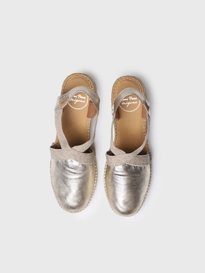 Toni Pons TOSSA - Alpargata De Piel Con Cuña Media Para Mujer | TOSSA