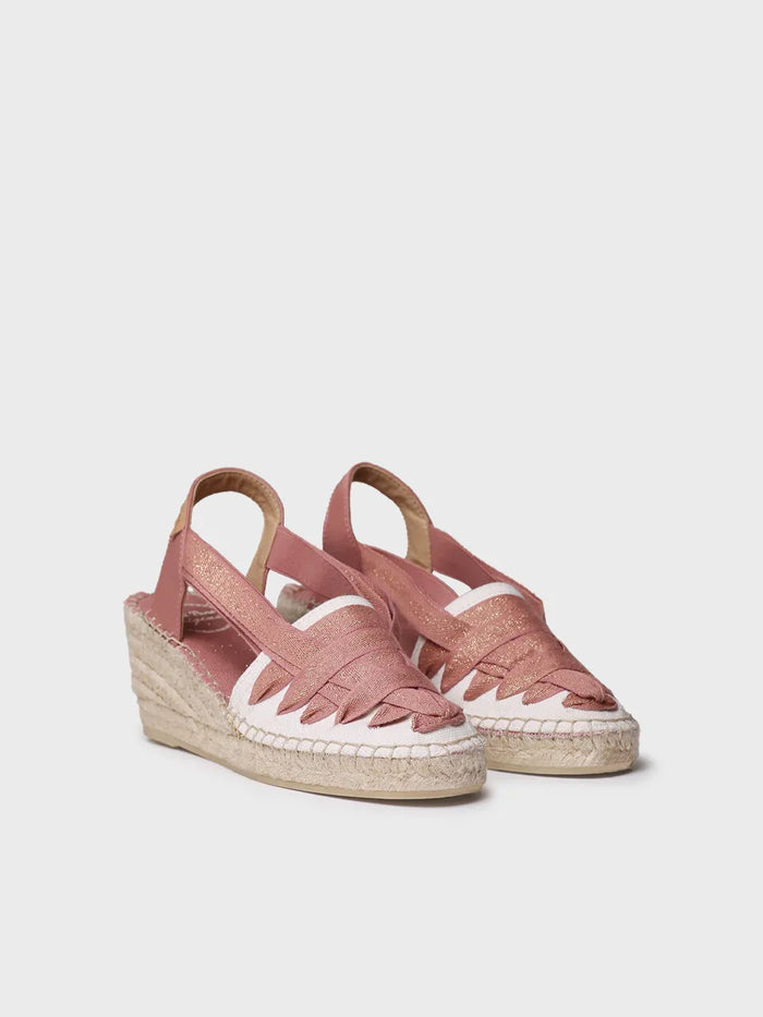 Toni Pons TRACY-CZ - Alpargata De Mujer En Algodón Crudo Con Cuña Y Cintas | TRACY-CZ