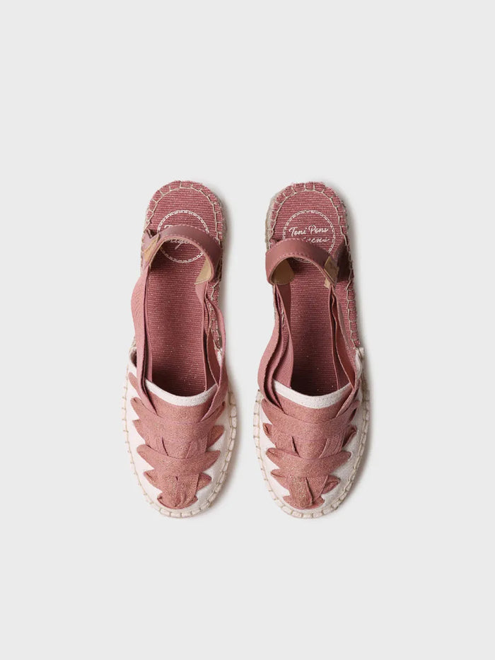 Toni Pons TRACY-CZ - Alpargata De Mujer En Algodón Crudo Con Cuña Y Cintas | TRACY-CZ