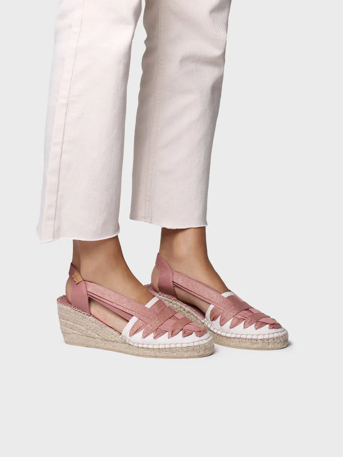 Toni Pons TRACY-CZ - Alpargata De Mujer En Algodón Crudo Con Cuña Y Cintas | TRACY-CZ