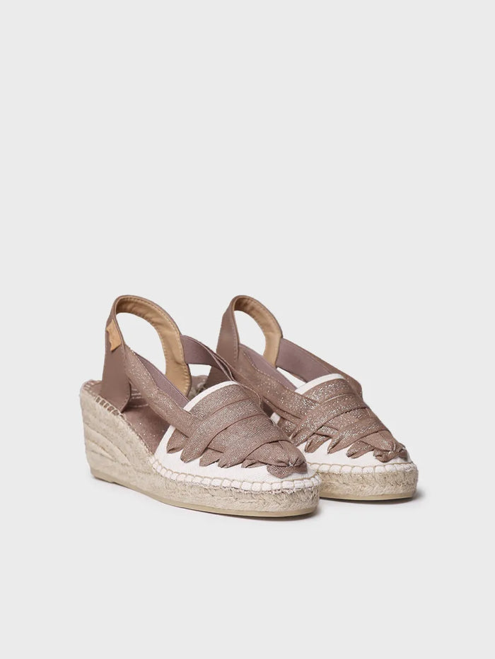 Toni Pons TRACY-CZ - Alpargata De Mujer En Algodón Crudo Con Cuña Y Cintas | TRACY-CZ