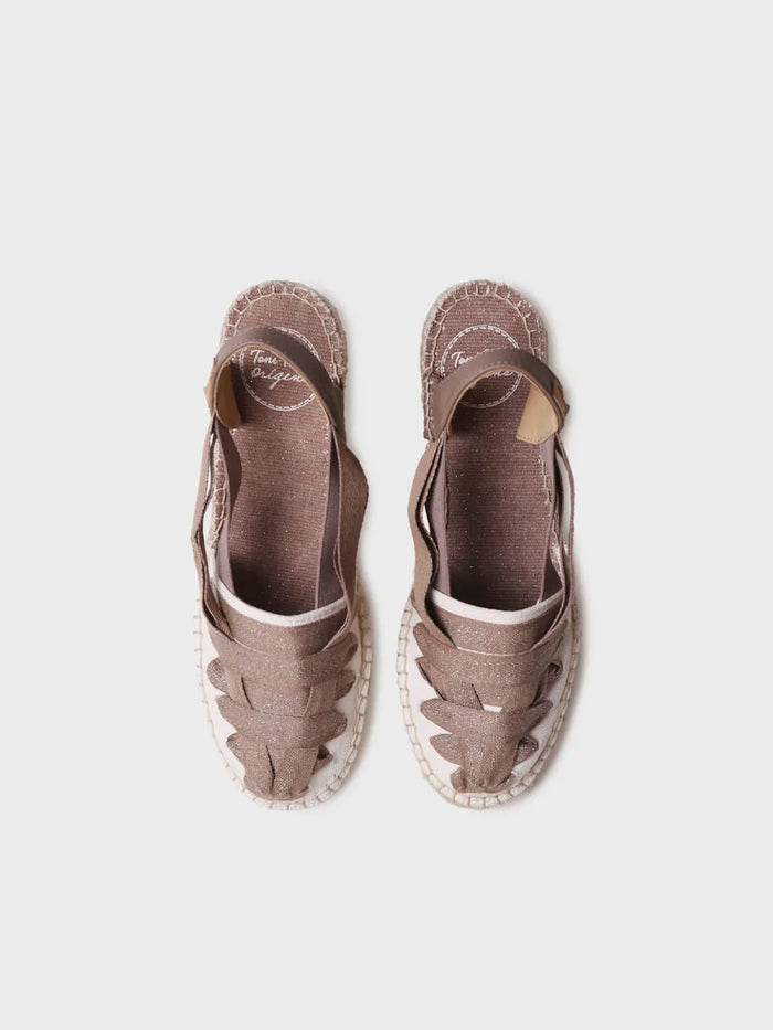 Toni Pons TRACY-CZ - Alpargata De Mujer En Algodón Crudo Con Cuña Y Cintas | TRACY-CZ