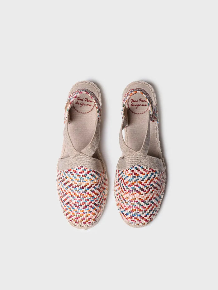 Toni Pons VERA-MS - Alpargata Plana De Mujer En Rafia Multicolor | VERA-MS