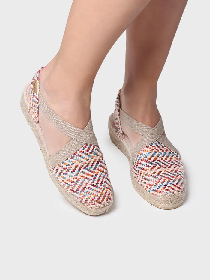 Toni Pons VERA-MS - Alpargata Plana De Mujer En Rafia Multicolor | VERA-MS