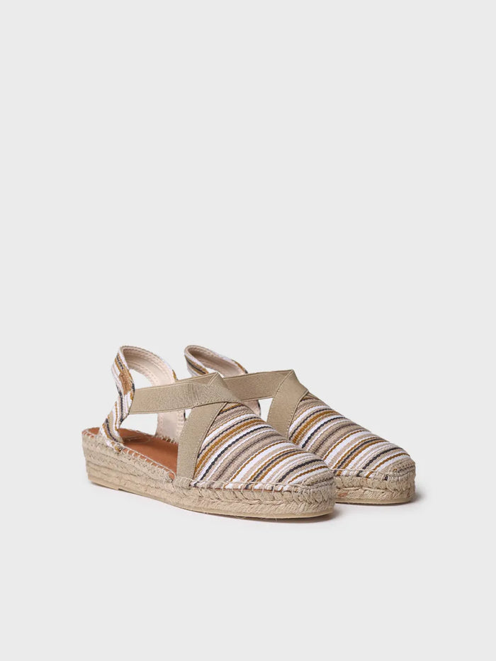 Toni Pons VINAROS - Alpargata Vegana De Mujer En Algodón A Rayas Con Cuña | VINAROS