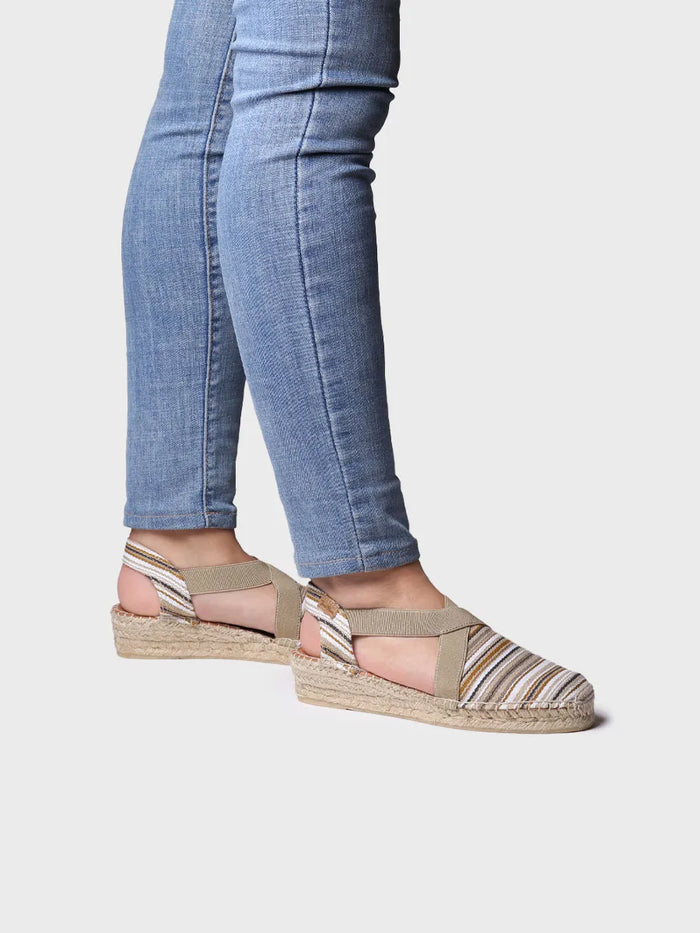 Toni Pons VINAROS - Alpargata Vegana De Mujer En Algodón A Rayas Con Cuña | VINAROS