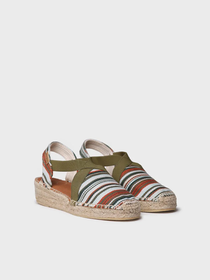Toni Pons VINAROS - Alpargata Vegana De Mujer En Algodón A Rayas Con Cuña | VINAROS