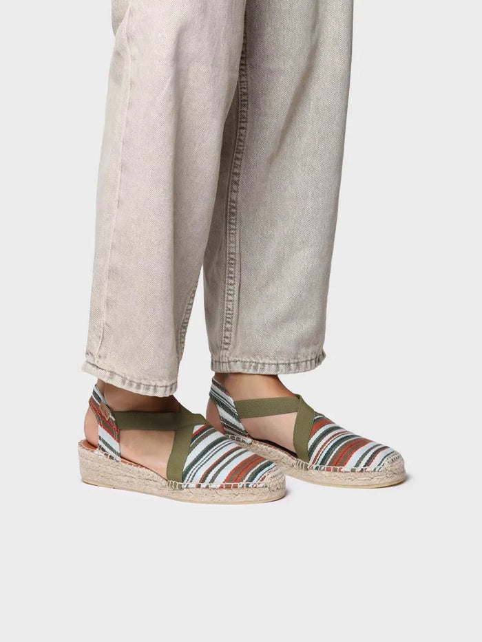 Toni Pons VINAROS - Alpargata Vegana De Mujer En Algodón A Rayas Con Cuña | VINAROS