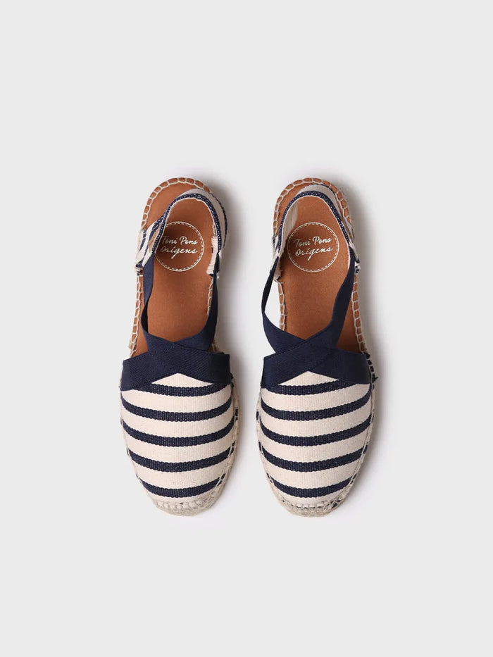 Toni Pons VINAROS - Alpargata Vegana De Mujer En Algodón A Rayas Con Cuña | VINAROS