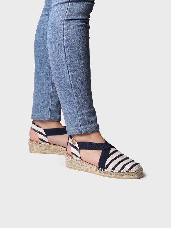 Toni Pons VINAROS - Alpargata Vegana De Mujer En Algodón A Rayas Con Cuña | VINAROS