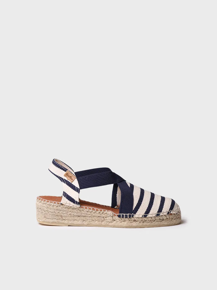 toni pons VINAROS - Alpargata vegana de mujer en algodón a rayas con cuña | VINAROS