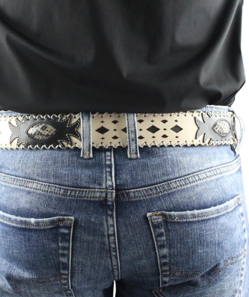 Tony Mora 0229 FANTASIA CLUB NEGRO/ NOBUK BONE PYTHON BW