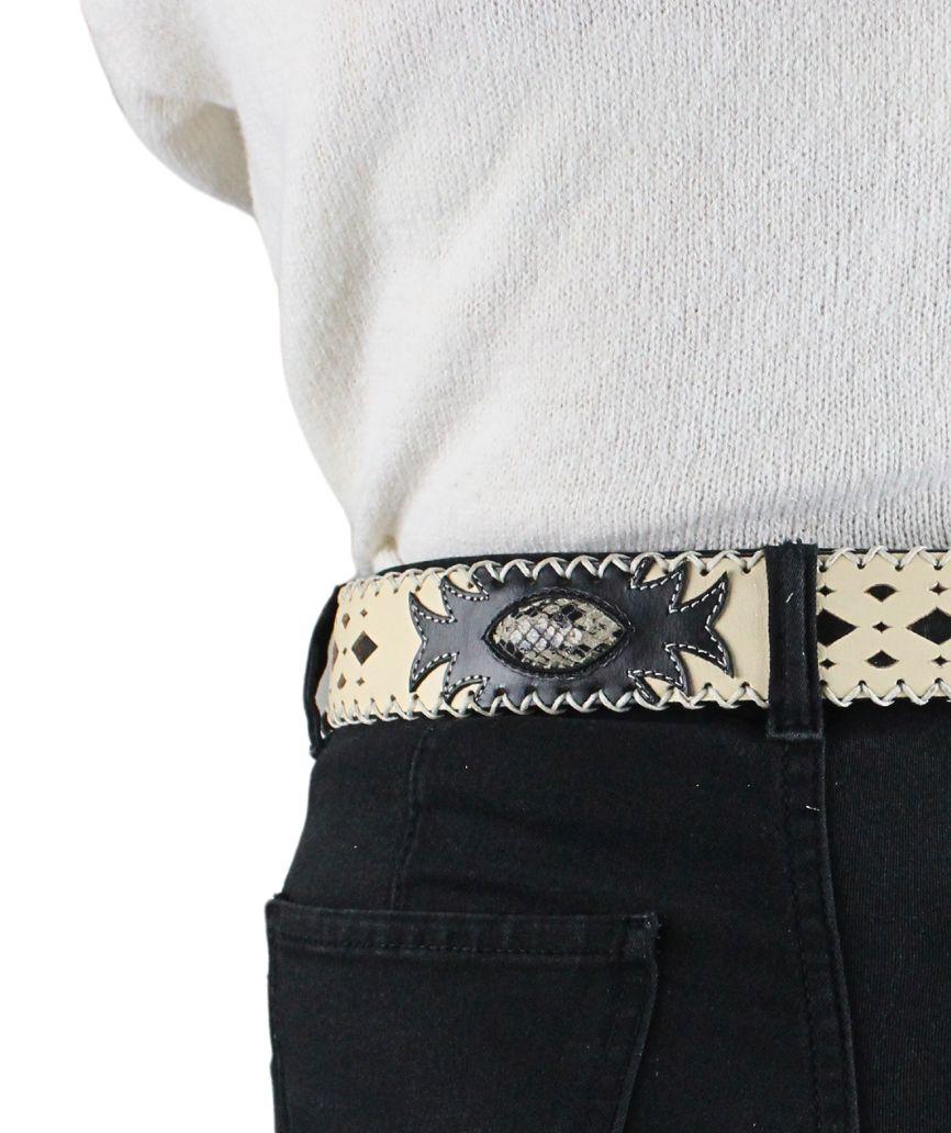 Tony Mora 0229 FANTASIA CLUB NEGRO/ NOBUK BONE PYTHON BW