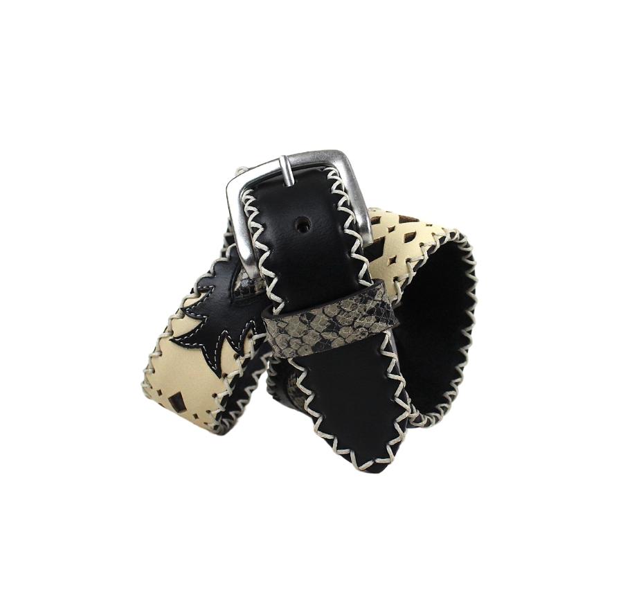 Tony Mora 0229 FANTASIA CLUB NEGRO/ NOBUK BONE PYTHON BW