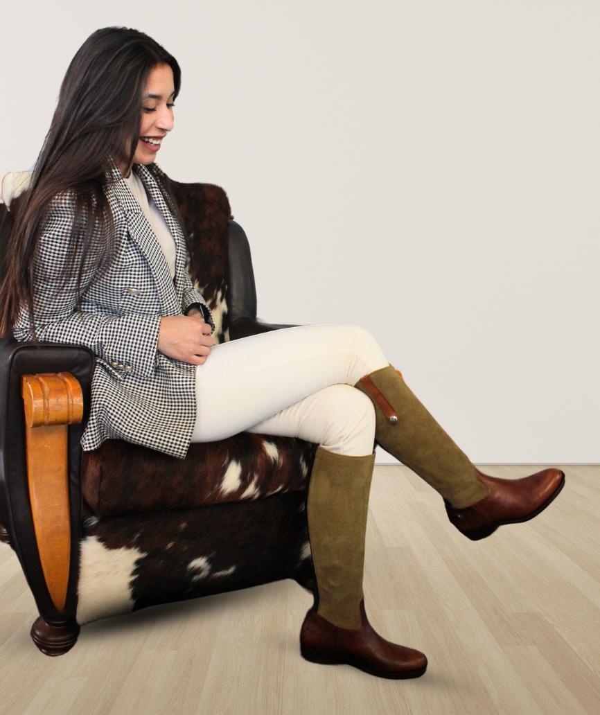 Tony Mora 2000 BOTO ALARO PALERMO CUERO SERRAJE VERDE KAKI