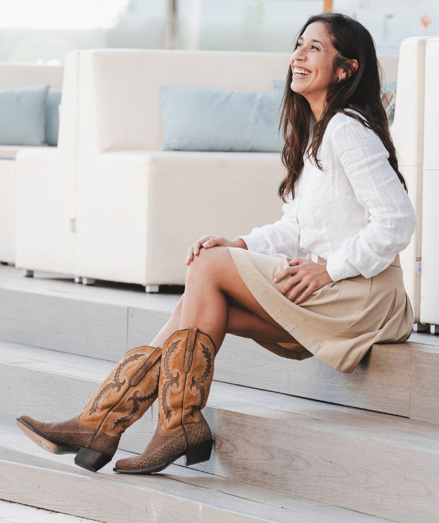 Tony Mora 814 J LINI PITÓN BC ARENA CUERO / SERRAJE BRASH TABACO