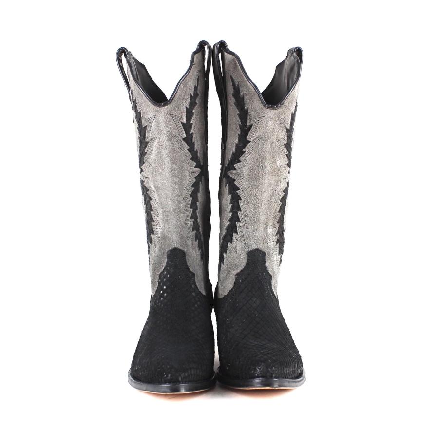 Tony Mora 814 J LINI PITON BC NEGRO MATE/ SERRAJE GRIS